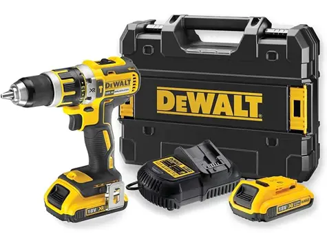 DeWalt Taladro Percutor a batería sin escobillas XR 18V 60Nm con 2 baterías Li-Ion 2,0Ah.