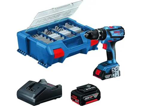 Taladro percutor Bosch Professional 18V - Potencia y versatilidad (con baterías y accesorios)