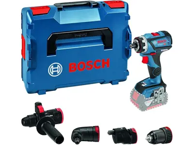 Bosch Prof. 18V GSR 18V-60 FC - Atornillador batería 60 Nm (Brushless, FlexiClick, 4 adaptadores)